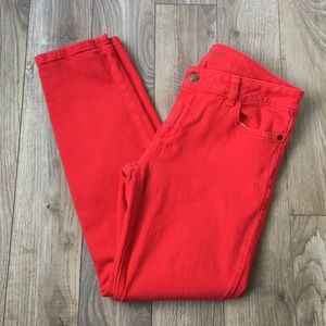 Michael kors red pink petite 6 skinny leg jeans